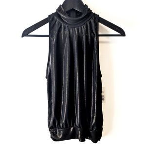 DKNY black and gold shimmery sleeveless top